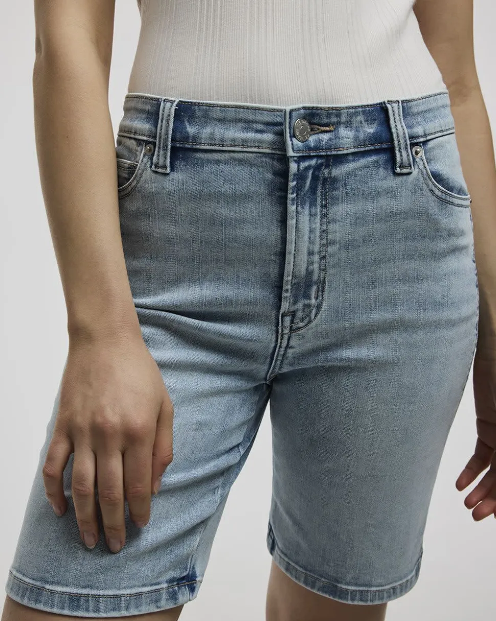 Mid-Rise Denim Bermuda