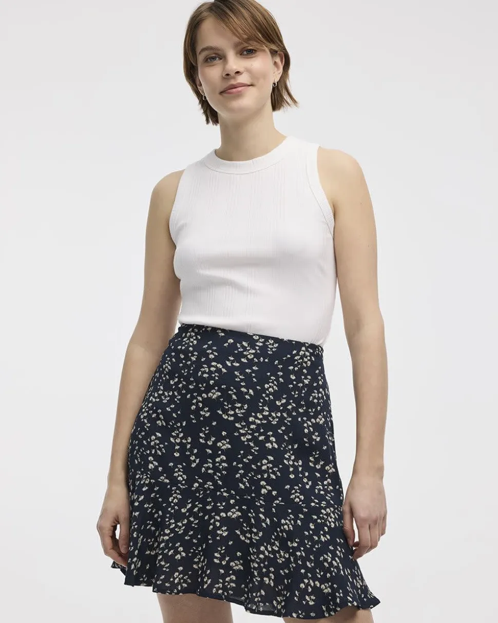 Mini Skirt with Ruffled Hem