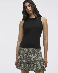 Mini Skirt with Ruffled Hem