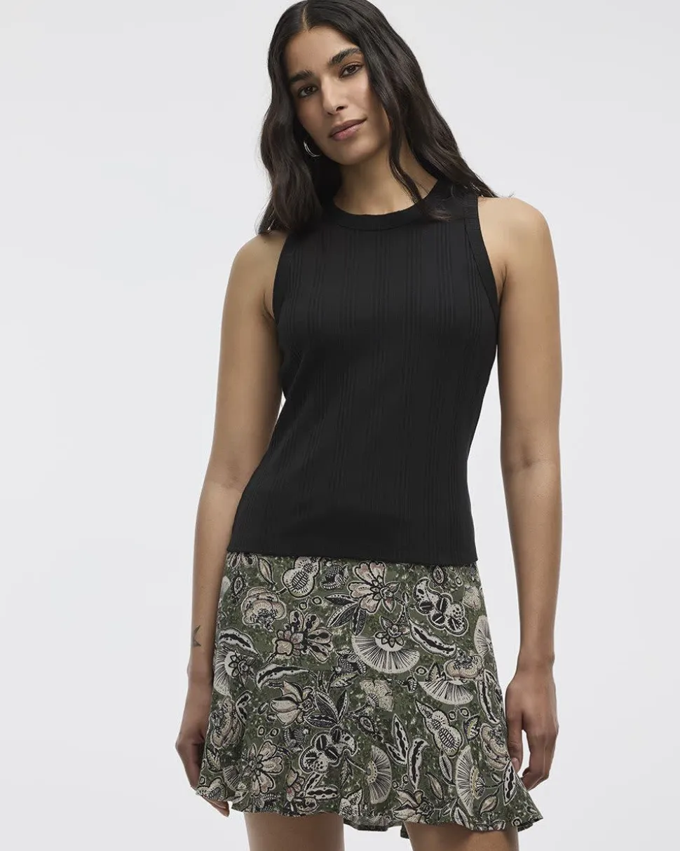 Mini Skirt with Ruffled Hem