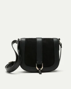 Mix-Media Faux Leather Bag
