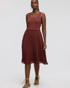 Mix-Media Sleeveless Midi Dress - Toni Fifi. x Reitmans
