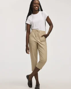 Poplin Capri Pants