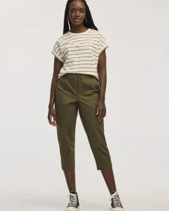 Poplin Capri Pants
