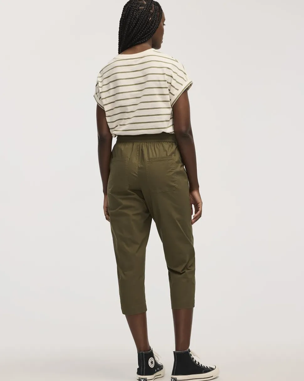 Poplin Capri Pants