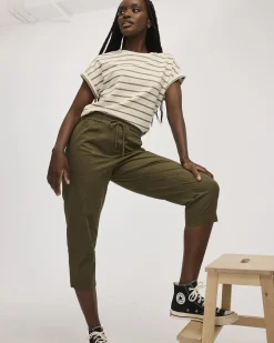 Poplin Capri Pants