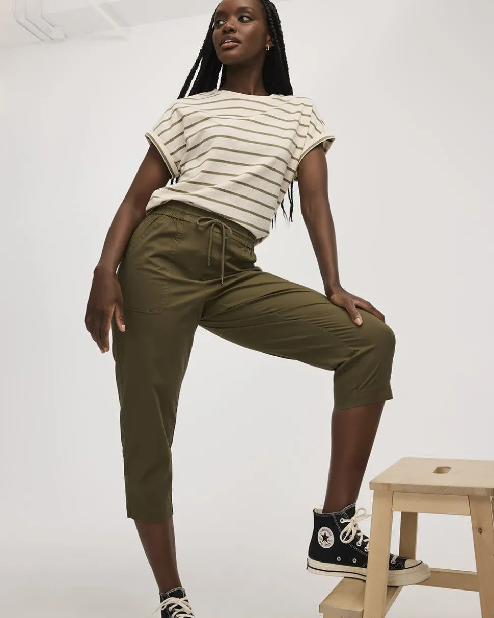 Poplin Capri Pants