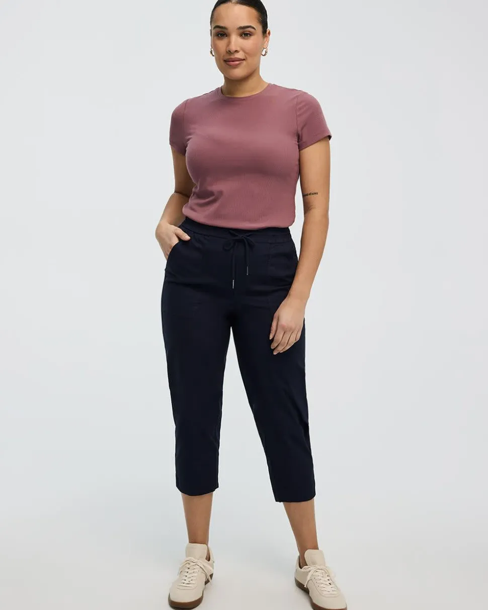 Poplin Capri Pants - Petite