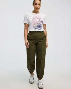 Poplin Jogger with Cargo Pockets