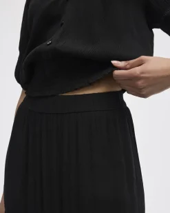 Pull-On Tiered Maxi Skirt