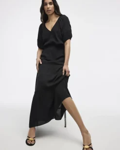 Pull-On Tiered Maxi Skirt