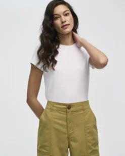 Ribbed Fitted Crew Neck T-Shirt - R Essentials