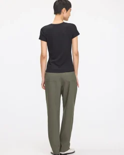 Ribbed Fitted Crew Neck T-Shirt - R Essentials