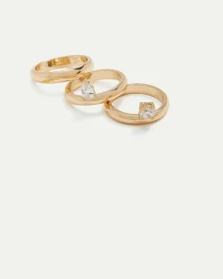 Rings with Rhinestones - Set of 3