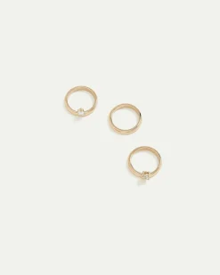 Rings with Rhinestones - Set of 3