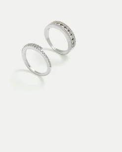 Rings with Stones - Set of 2