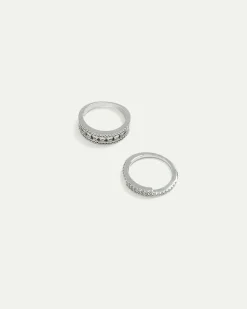 Rings with Stones - Set of 2