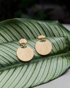 Round Raffia Pendants Earrings - Toni Fifi. x Reitmans