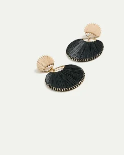 Round Raffia Pendants Earrings - Toni Fifi. x Reitmans