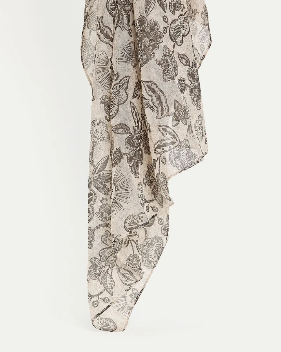 Scarf with Paisley Print