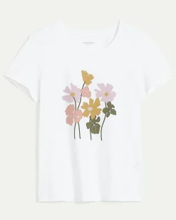 Scoop Neck Graphic T-Shirt - R Essentials