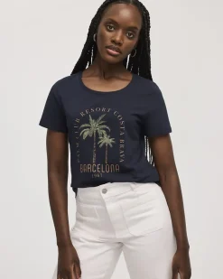 Scoop Neck Graphic T-Shirt - R Essentials