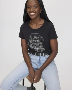 Scoop Neck Graphic T-Shirt - R Essentials