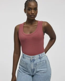 Scoop-Neck Ribbed Tank