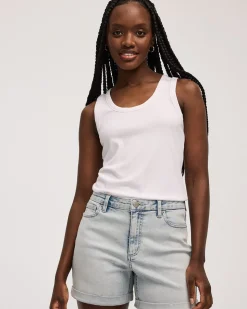 Scoop-Neck Ribbed Tank