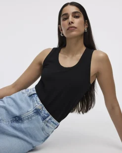 Scoop-Neck Ribbed Tank