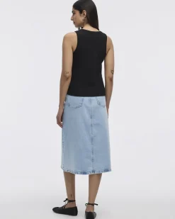 Scoop-Neck Ribbed Tank