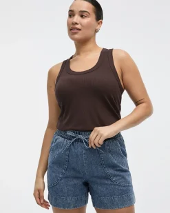 Scoop-Neck Ribbed Tank