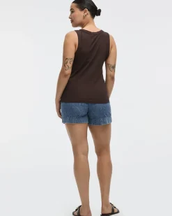 Scoop-Neck Ribbed Tank