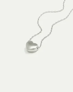 Short Necklace with Bubble Heart Pendant
