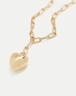 Short Necklace with Heart Pendant