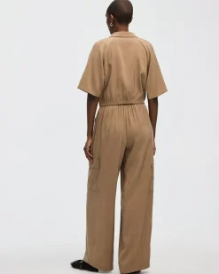 Short-Sleeve Blouse with Utility Pockets