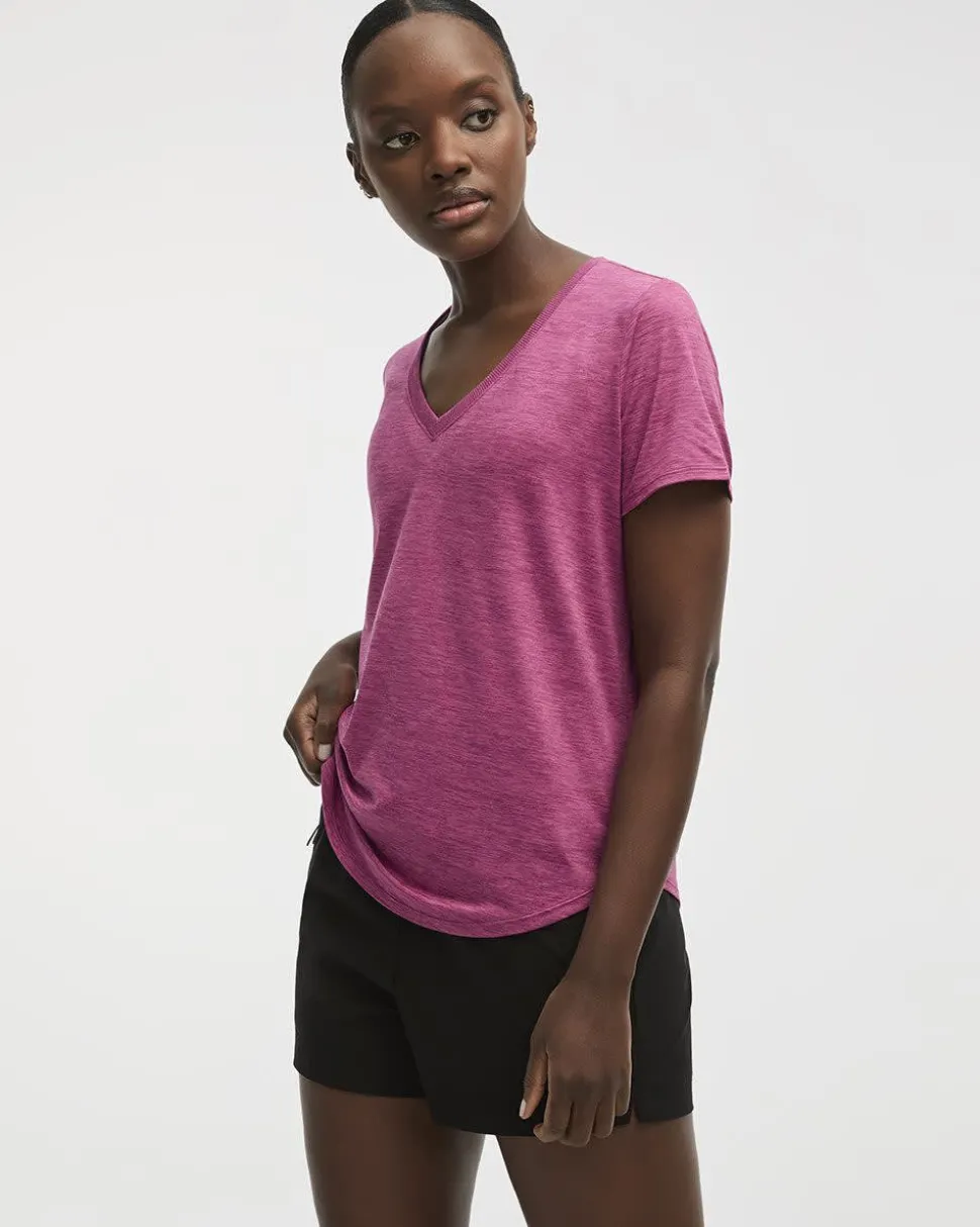 Short-Sleeve V-Neck T-Shirt - DRY-LUX (R) Hyba Essentials