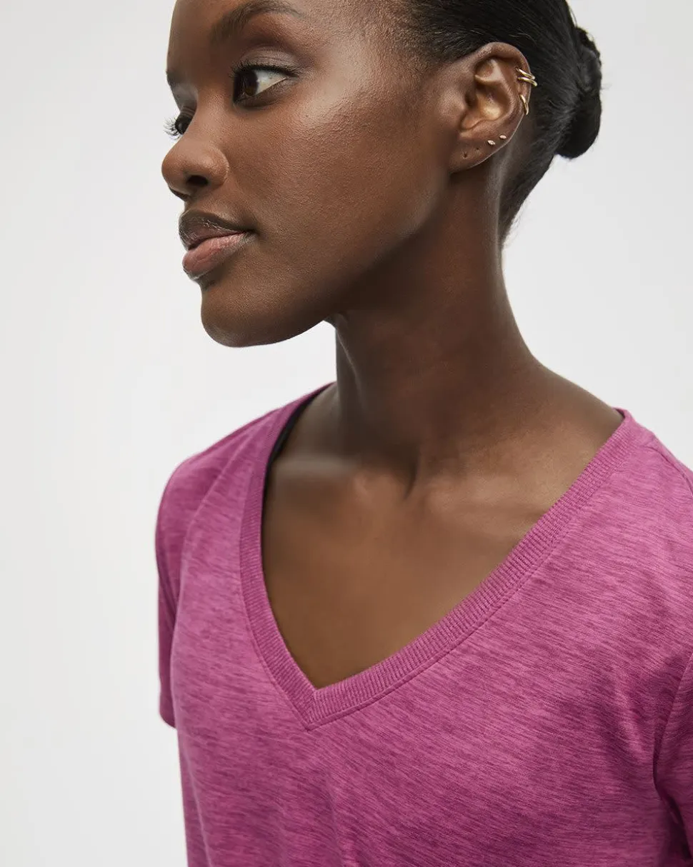 Short-Sleeve V-Neck T-Shirt - DRY-LUX (R) Hyba Essentials