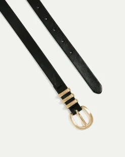 Skinny Faux Leather Belt