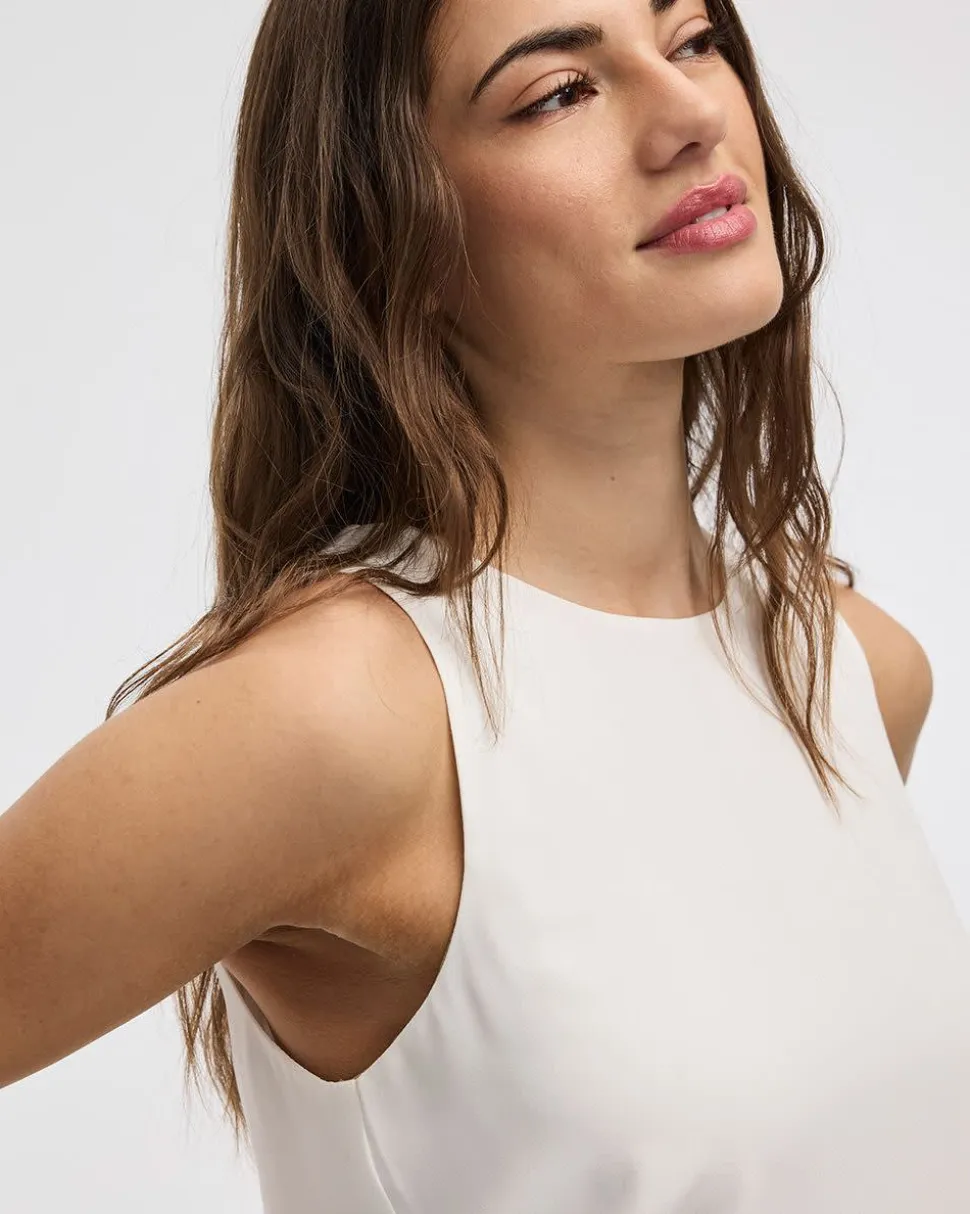 Sleeveless Crew Neck Blouse - R Essentials