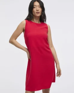 Sleeveless Crew-Neck Shift Dress