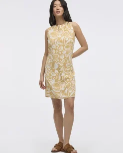 Sleeveless Crew-Neck Shift Dress