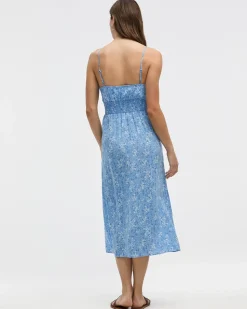 Sleeveless Midi Dress with Sweetheart Neckline