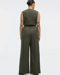 Sleeveless Straight-Leg Jumpsuit