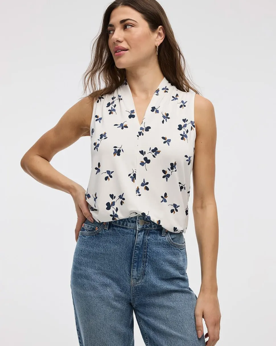 Sleeveless V-Neck Top