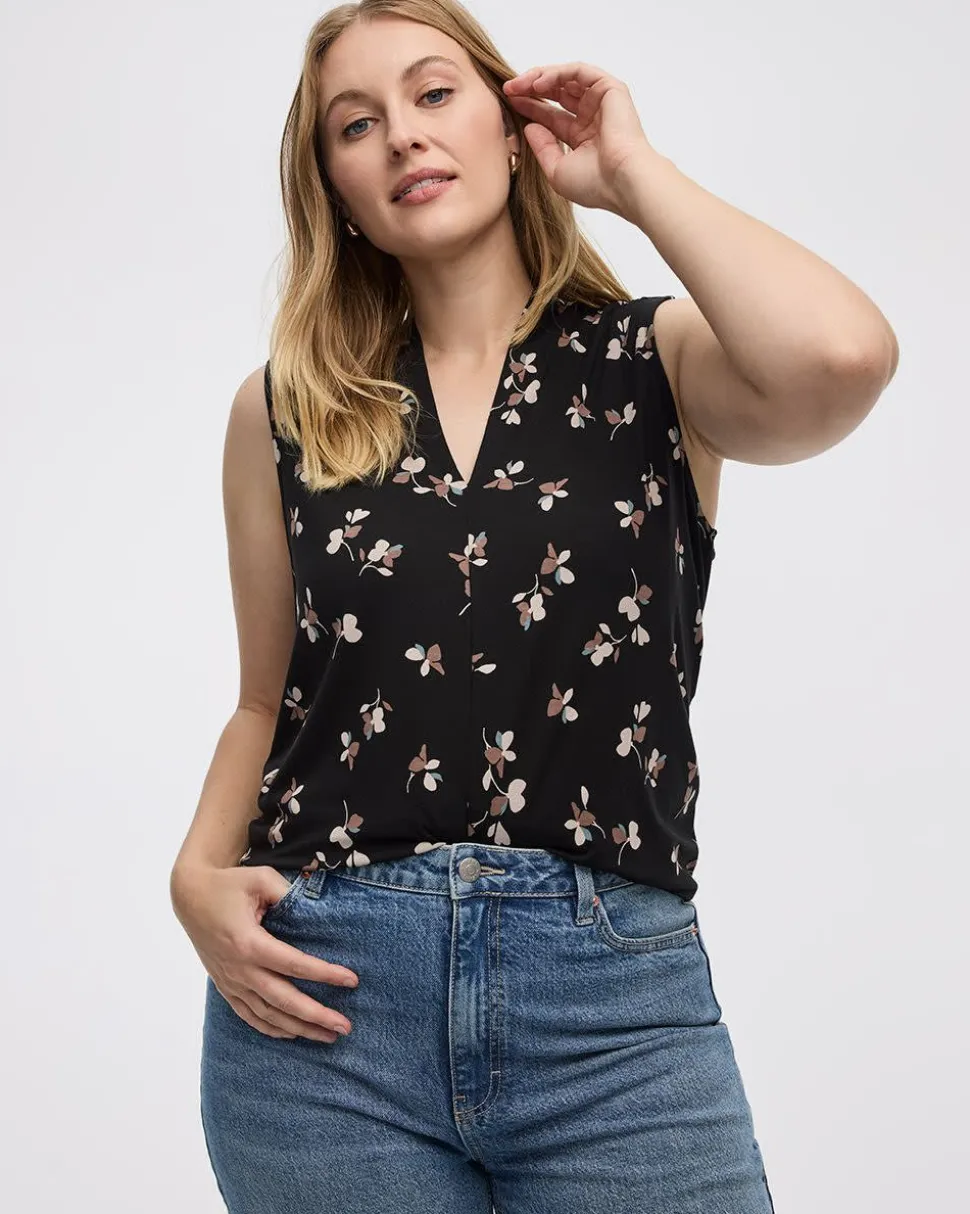 Sleeveless V-Neck Top
