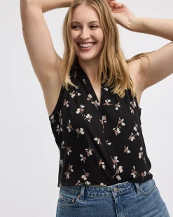 Sleeveless V-Neck Top