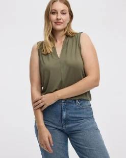 Sleeveless V-Neck Top