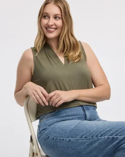 Sleeveless V-Neck Top