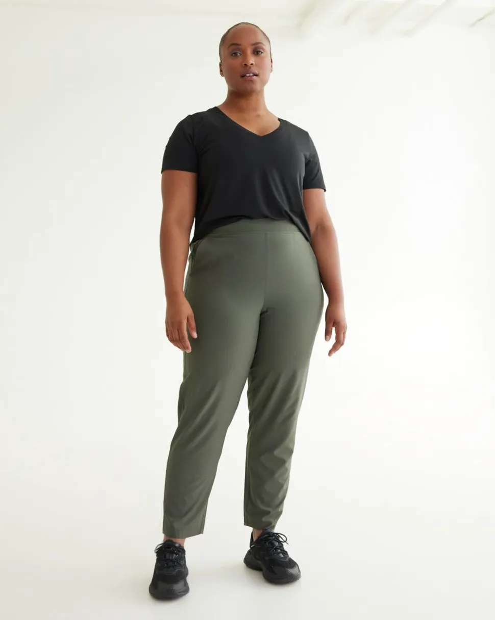 Slim-Leg Pant with Elastic Waistband - Hyba